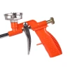 The manufacturer's plastic foam gun has a green handle and an orange handle. It is a thickened polyurethane foam gun with strong air tightness Specification image